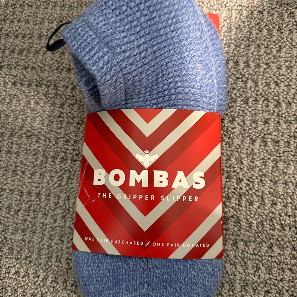 Bombas Men’s Light Blue Gripper Slipper Socks